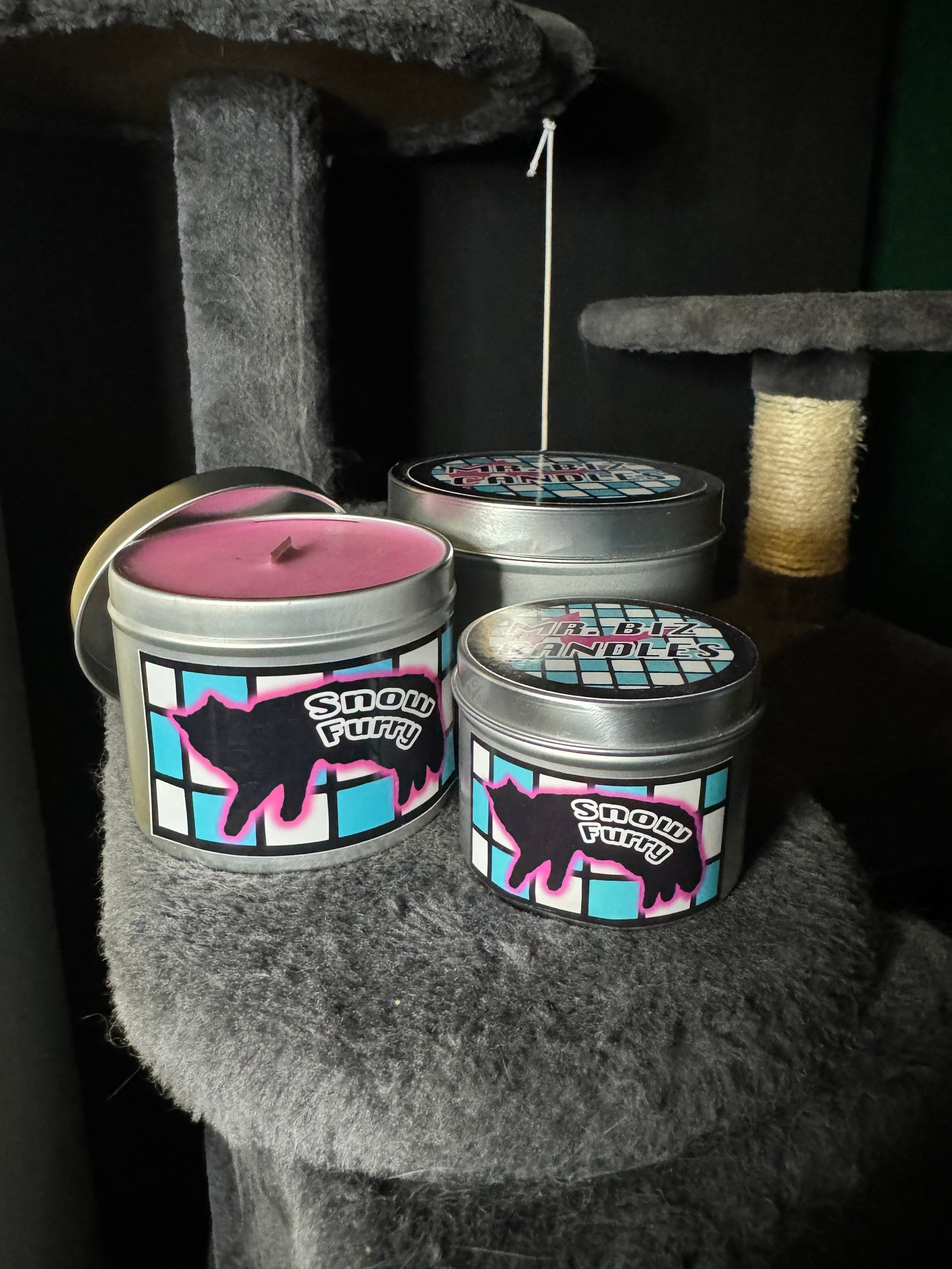 Snow Furry Candle